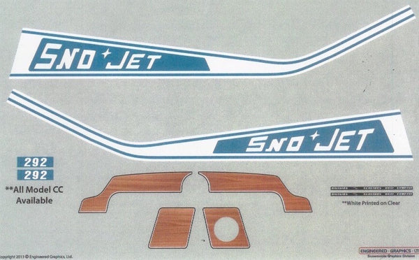 1970 Sno-Jet Super Jet Decal Kit