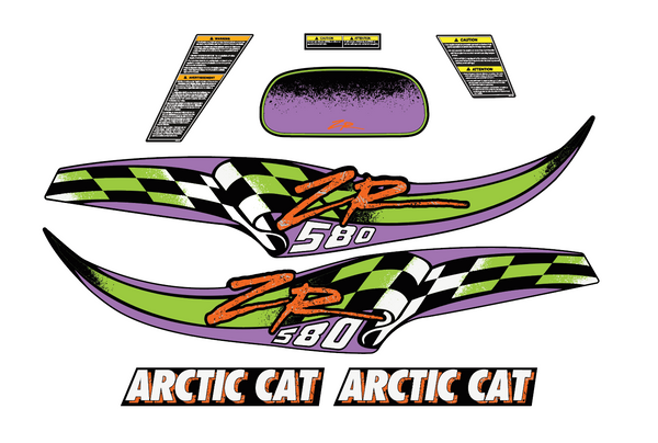 1995 Arctic Cat ZR 580 Decal Kit