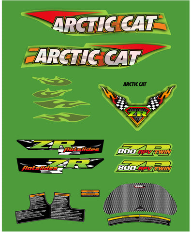 2002 Arctic Cat ZR 800 Hood & Tunnel Decals – The Sled Printer