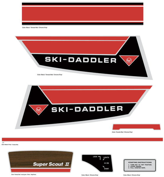 1969 Ski-Daddler Super Scout Mark II Decal Kit