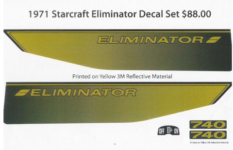 1971 Starcraft Eliminator Decal Set