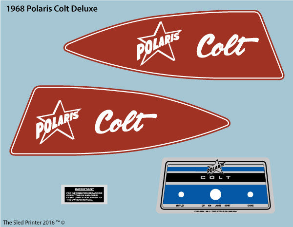 1968 Polaris Colt Deluxe Decal Set