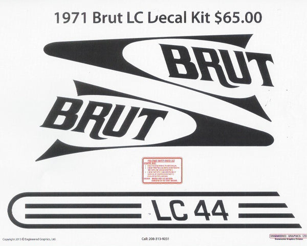1971 Brut LC Decal Kit