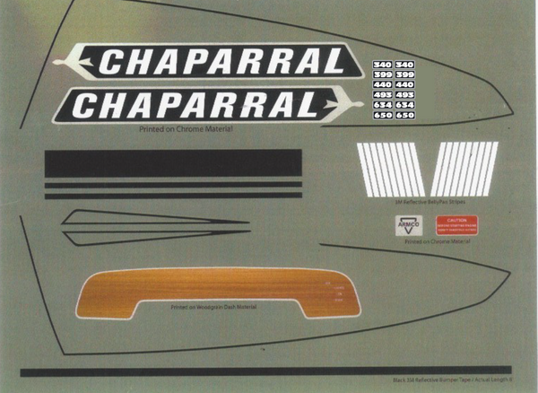 1972 Chaparral Firebird SS Decal Set