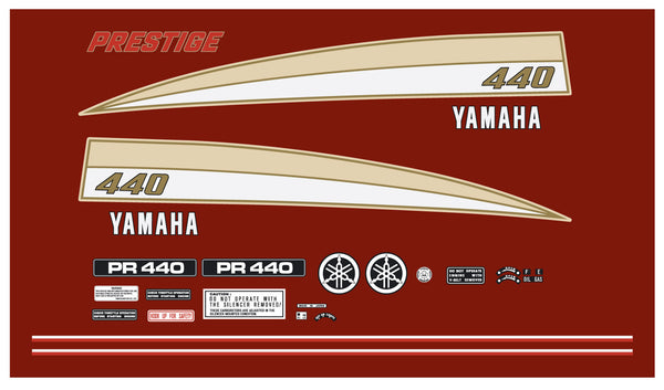 1976 Yamaha Prestige GP 440 Decal Kit