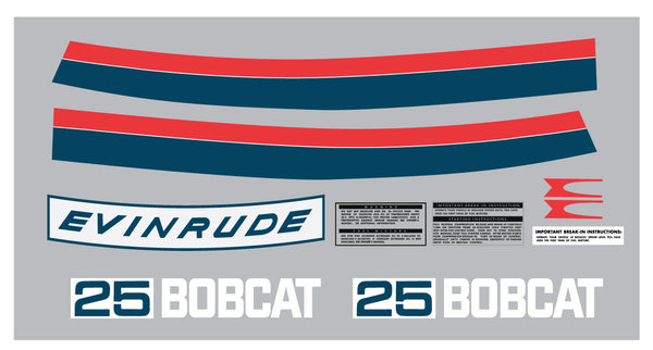 1970 Evinrude Bobcat 25 Decal Kit