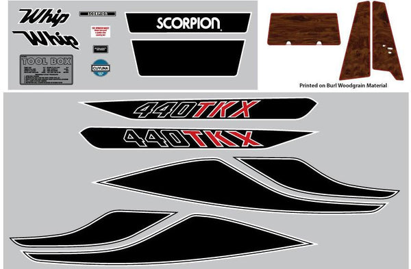 Scorpion 440 1979 TKX Whip Decal Kit