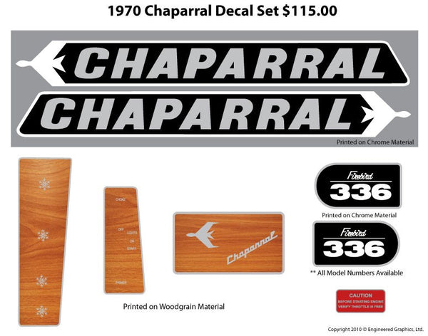 1970 Chaparral Decal Set