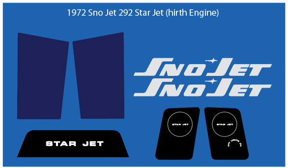 1972 Sno-Jet 292 Star-Jet Hirth Engine Decal Kit