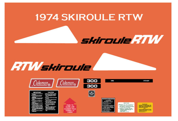 1974 Skiroule RTW Decals