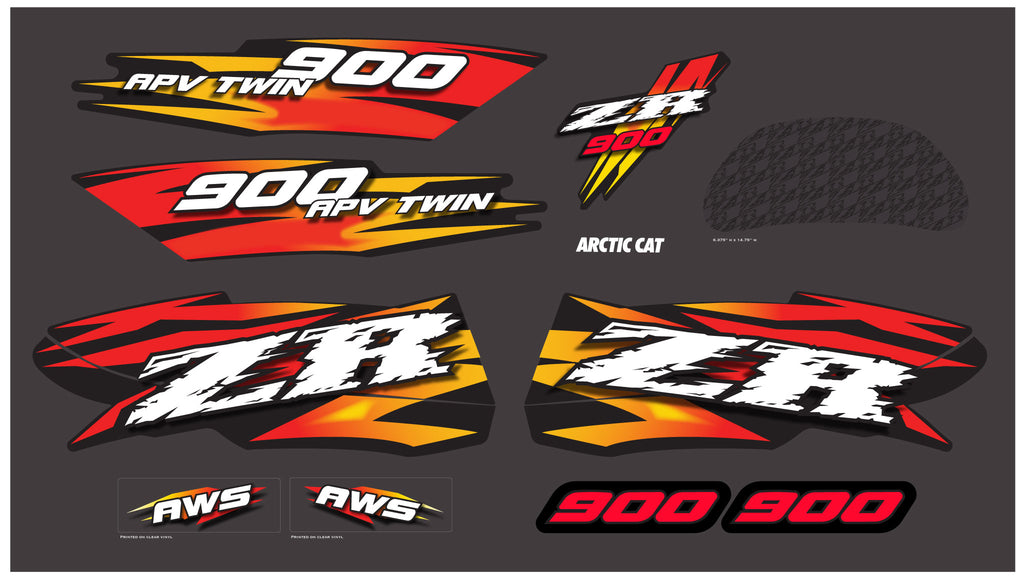 Arctic Cat 2003 ZR 900 Hood & Trailing Arm Decals – The Sled Printer