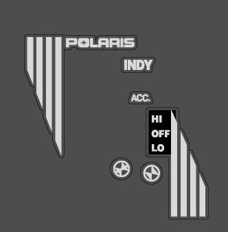 1990 Polaris Indy 650 Ignition Decal