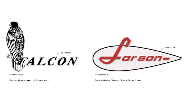 1966 Larson Falcon Hood Decals