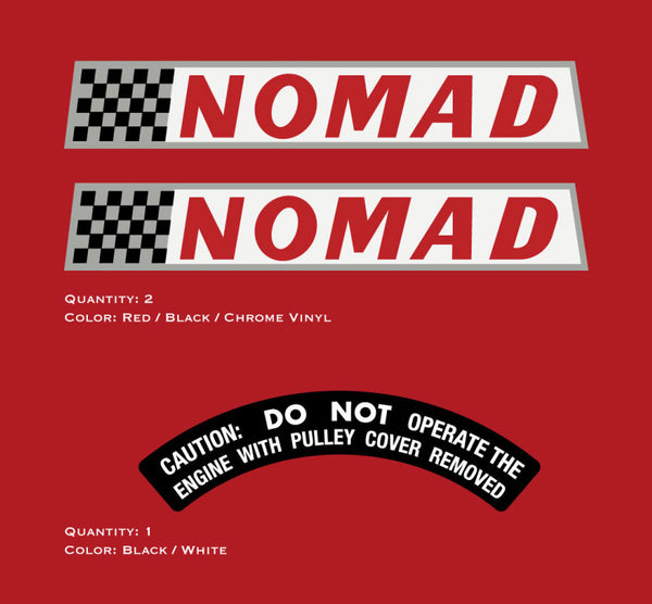 1972 Suzuki Nomad Hood and Engine Pulley Decals
