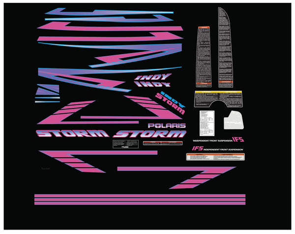 Polaris 1994 Indy Storm Decal Kit