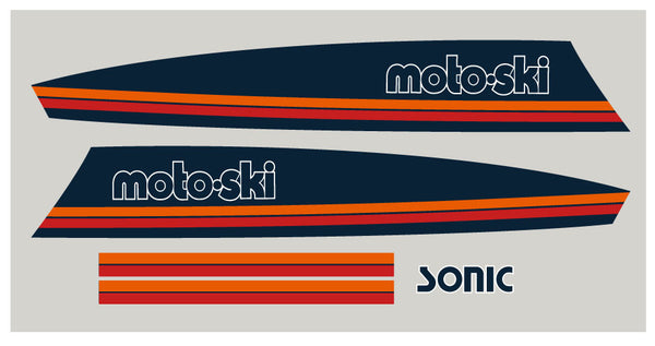 1982 Sonic Moto Ski Hood Decals
