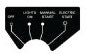 1974 - 1975 Harley Davidson Black Hood Dash Decal