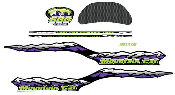 2001 Arctic Cat Mountain Cat 600 Twin Hood Decal Kit