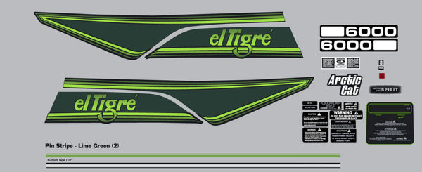 1980 Arctic Cat El Tigre Decal Kit