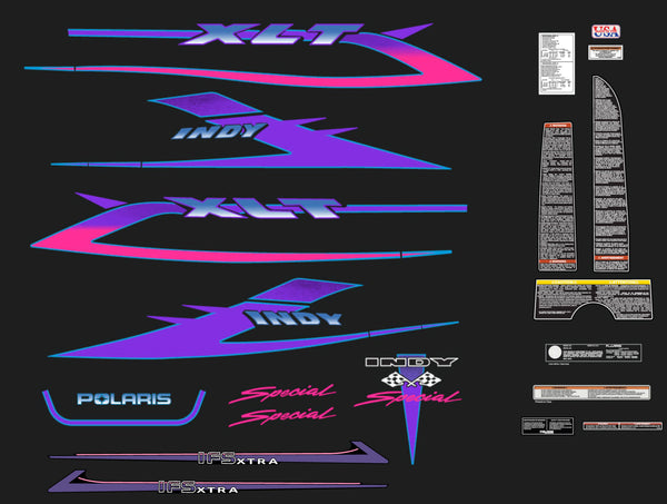 1994 Polaris XLT SP Hood & Trailing Arm Decals