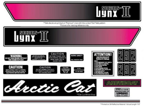 1974 Arctic Cat Lynx I/II Decal Set