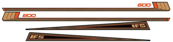 1983 Polaris Indy 600 (Orange) Tunnel & Trailing Arm Decals
