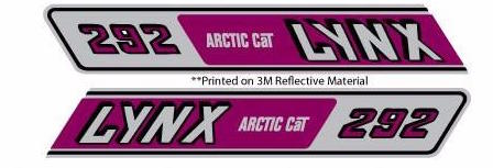 1972 Arctic Cat Lynx Hood Decals