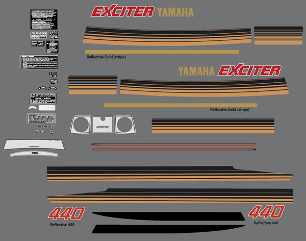 1980 Yamaha Exciter 440 Decal Set