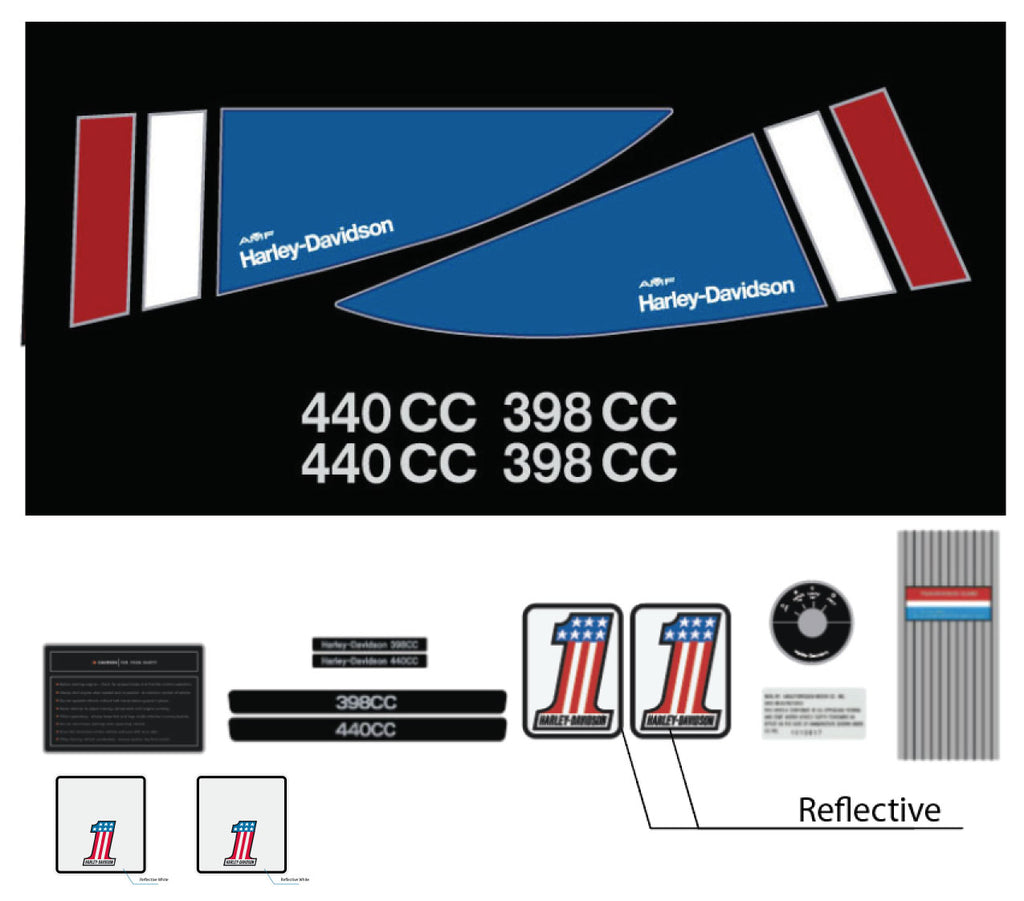 Stickers pour casque de moto Harley Davidson Rétro réfléchissant Stickers pour casque de moto Harley Davidson Rétro réfléchissant