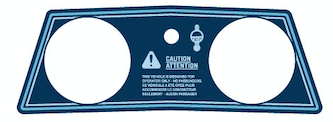 1981 Polaris Indy TXL Dash Caution / Attention Decal