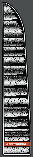 Polaris 1990 Avertissement Decal
