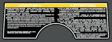 Polaris 1990 Caution Attention Decal