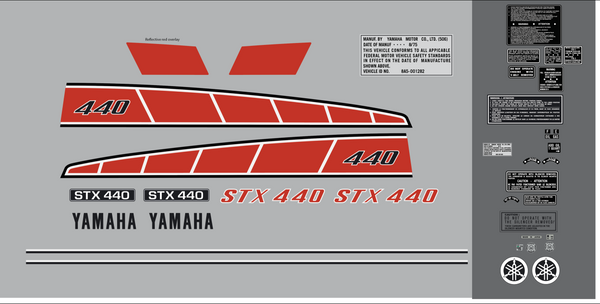 Yamaha 1976 STX 440 Decals