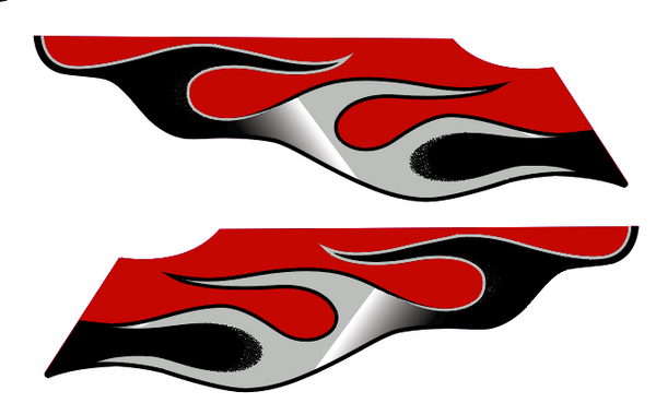 2004 Polaris Pro XR Belly Flame Decals