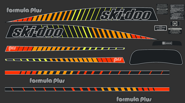 1986 Formula Plus Ski Doo Decal Kit