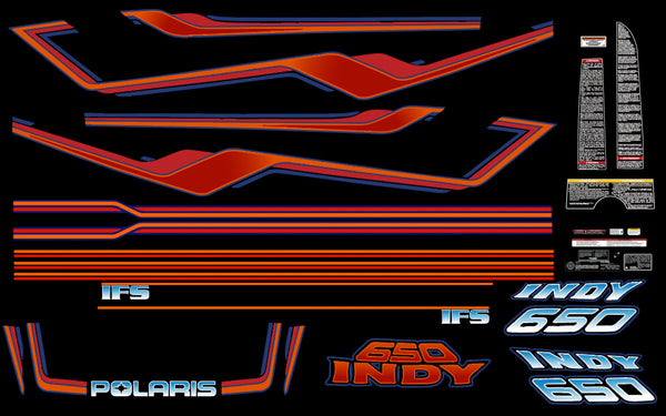 1992 Polaris 650 Indy Decal Kit
