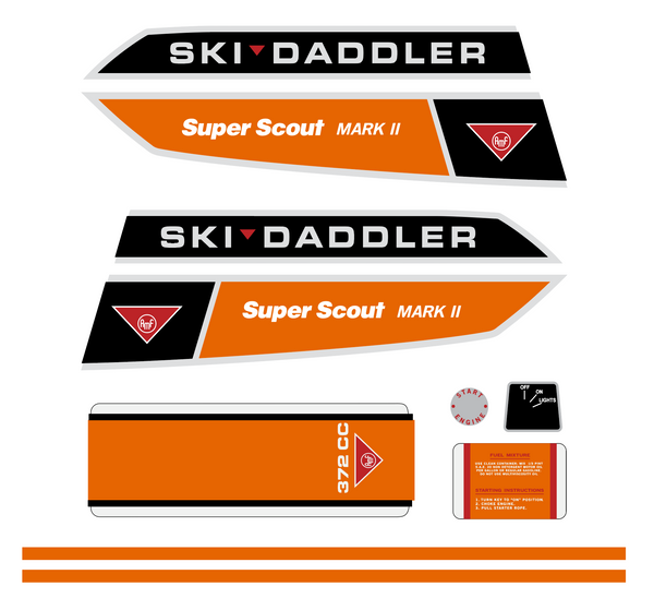 1968 AMF Ski-Daddler Super Scout Mark II Decal Kit