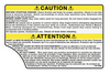 1998 Polaris 600 & 700 XC Caution / Attention Decal