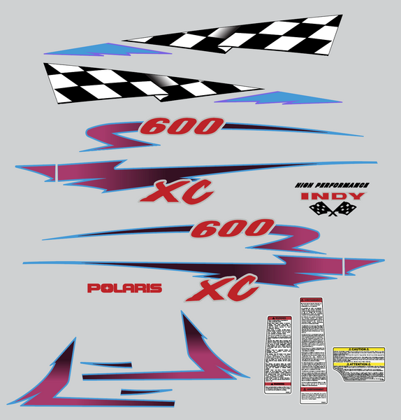 1998 Polaris 600 XC Decals