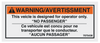 1995 Polaris XCR 600 Warning / Avertissment Decal