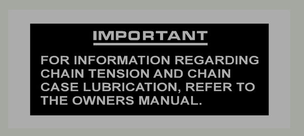 1968-73 Polaris Important Chain Case Decal