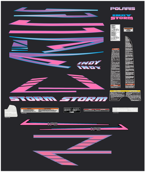 Polaris 1994 Indy Storm Decal Kit