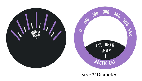 1972 Arctic Cat EXT Temp Gauge Decals