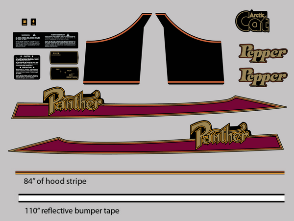 Arctic Cat 1980 Panther "Dr. Pepper" Edition Decals