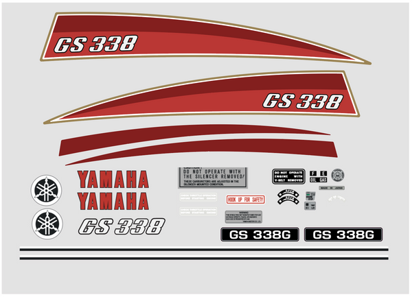 1975 Yamaha GS 338 Decal Set
