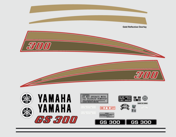 1976 Yamaha GS 300 Decal Set