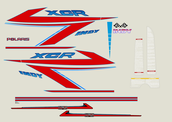 1994 Polaris XCR 600 Decal Kit