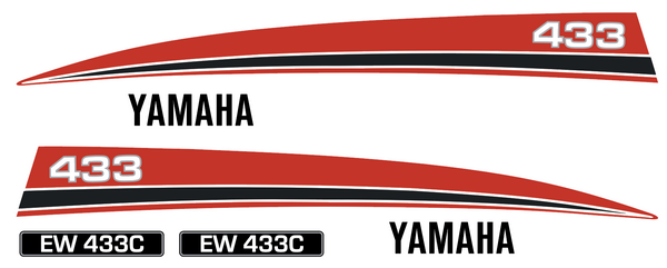 1973 Yamaha EW 433C Hood and Tunnel Decals