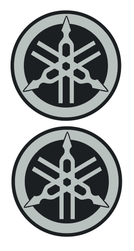1970-76 Yamaha Fork Logo Chrome Decals