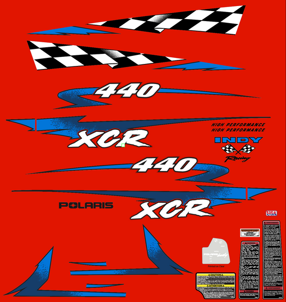 1998 Polaris 440 XCR Decal Kit